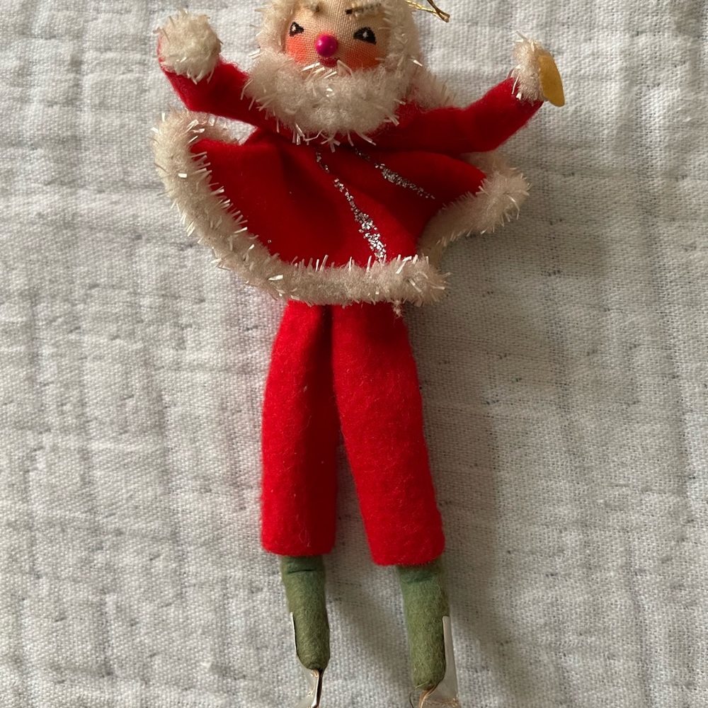 Larger red elf 5inches felt made in Japan from the 1950s -1960s